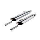Eagle Sidewinder Slash Cut Slip-on mit EG-ABE in chrom Dyna FAT BOB FXDF 2008-, Dyna Wide Glide 2010- FXDWG CVO FAT BOB  2009-