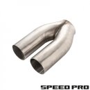 SpeedPro Y-Rohr 2x 63,5mm / 2,5" auf 1x 76mm /...